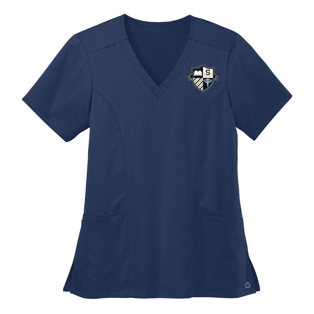 SPA HEALTH SCIENCES SCRUB TOP - WOMEN